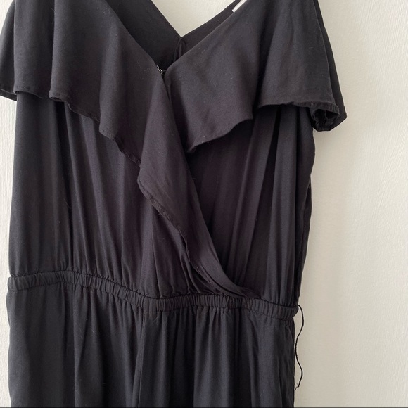 American Eagle Black Ruffle Jogger Jumpsuit - Picture 10 of 16